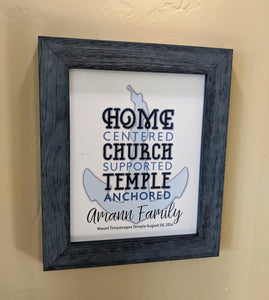 Personalized Temple Anchored Framed Artwork